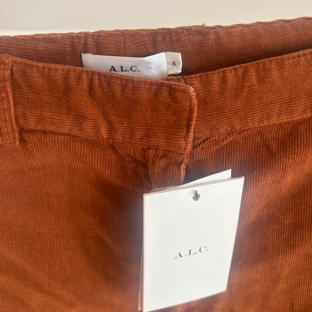 🍁 A.L.C. Rust Corduroy Pants – Size 6 – NWT - Retail $295